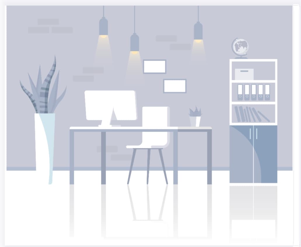 Office workspace illustration